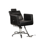 Ayala Scaun de Frizerie Ray 01 Negru cu Bază pe Roți Cromate