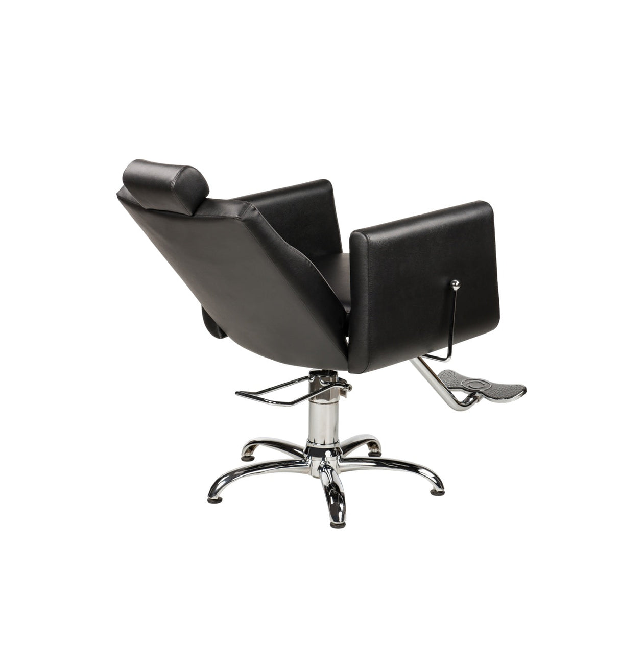 Ayala Scaun de Frizerie Ray 01 Negru cu Bază pe Roți Cromate