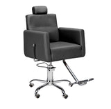 Ayala Scaun de Frizerie Ray 01 Negru cu Bază pe Roți Cromate