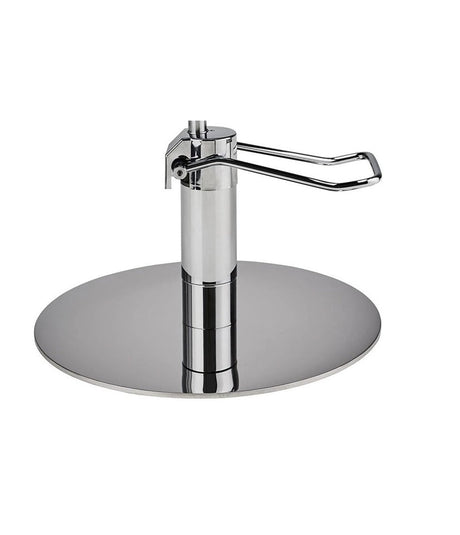 Ayala Globe 01 P-7 Scaun de Coafor Negru cu Cusătură Neagră și Bază Rotundă Argintie