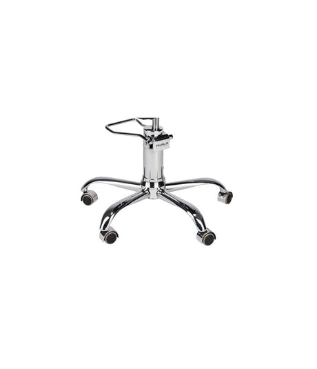 Ayala Globe 01 P-7 Scaun de Coafor Negru cu Cusătură Elegantă și Bază Mobilă pe Roți Argintii