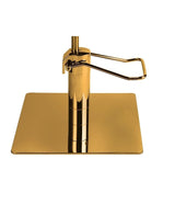 Ayala Globe G1 P-7 – Scaun de Coafor Negru cu Cusături Negre și Bază Pătrată Aurie