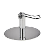 Ayala Holly 01 P-7 Scaun de Coafor Negru cu Cusături Fine Negre și Bază Rotundă Cromată