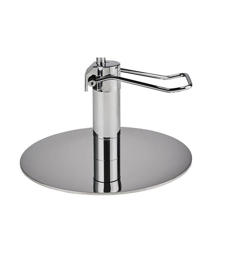 Ayala Holly 01 P-7 Scaun de Coafor Negru cu Cusături Fine Negre și Bază Rotundă Cromată