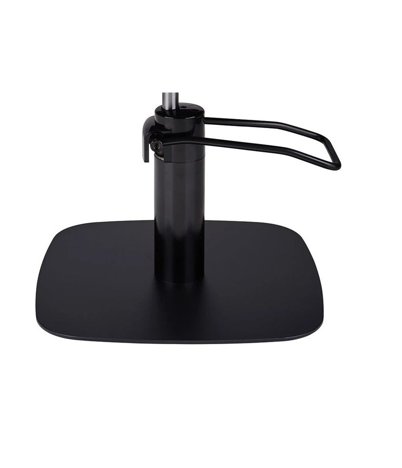 Ayala Holly C1 P-7 Scaun de Coafor Negru cu Cusături Aurii și Bază Pătrată Neagră