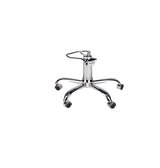 Ayala Loft 01 P-5 Scaun de Coafor Maro cu Bază pe Roti Cromate Argintii