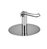 Ayala Loft 01 P-7 Scaun de Coafor Maro cu Bază Rotundă Argintie