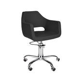 Ayala Marea 01 P-7 Scaun de Coafor cu Bază pe Roti Cromate Argintii