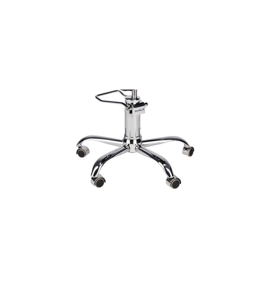 Ayala Partner 01 P-7 Scaun de Coafor cu Bază pe Roți Argintii
