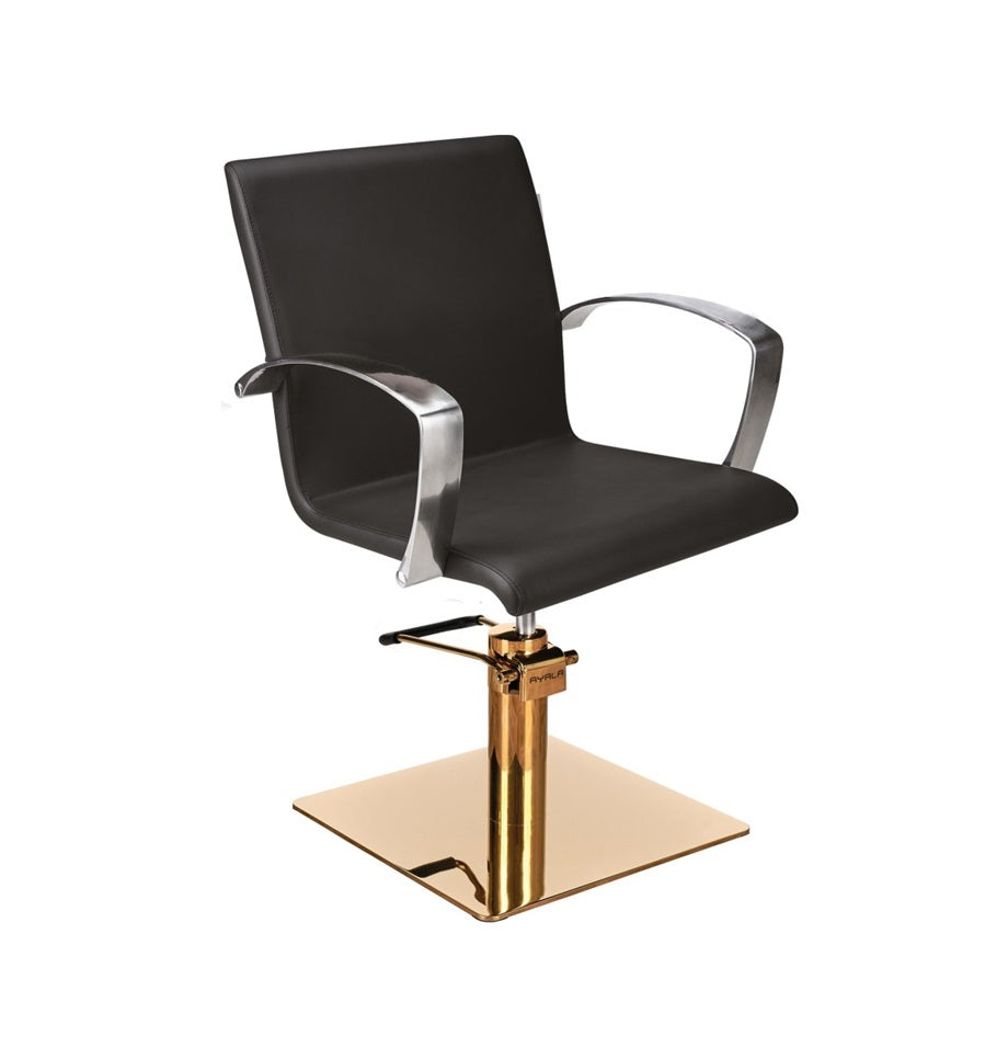 Ayala Patrner G1 P-7 Scaun de Coafor cu Bază Pătrată Aurie