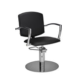 Ayala Pako 01 P-7 Scaun de Coafor cu Bază Rotundă Argintie