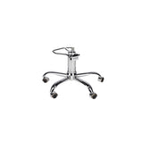 Ayala Pik 01 P-7 Scaun de Coafor Negru cu Bază pe Roți Argintii