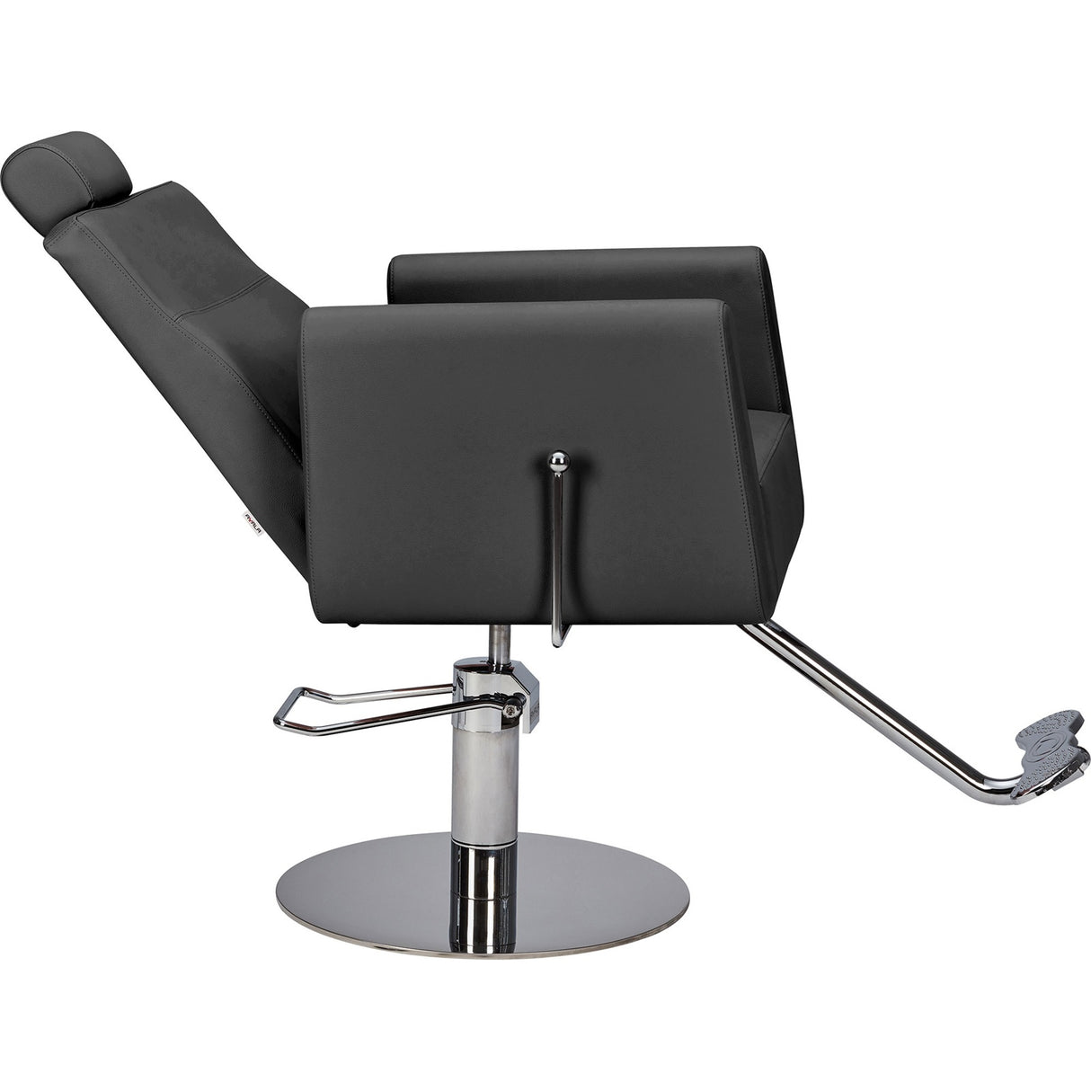 Ayala Scaun de Frizerie Ray 01 Negru / Bază Rotundă Argintie