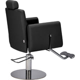 Ayala Scaun de Frizerie Ray 01 Negru / Bază Rotundă Argintie
