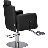 Ayala Scaun de Frizerie Ray 01 Negru / Bază Rotundă Argintie