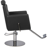 Ayala Scaun de Frizerie Ray 01 Negru / Bază Rotundă Argintie