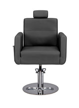 Ayala Scaun de Frizerie Ray 01 Negru / Bază Rotundă Argintie