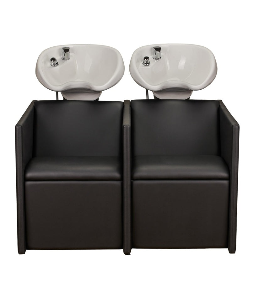 Ayala Luna P-7 2-Locuri Unitate de Spălare cu Chiuvetă Albă