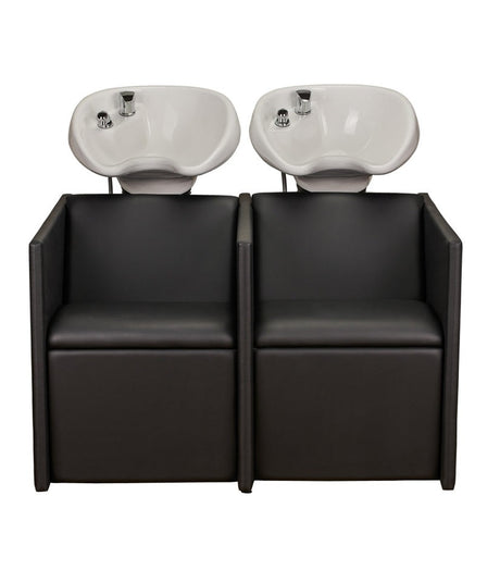 Ayala Luna P-7 2-Locuri Unitate de Spălare cu Chiuvetă Albă