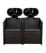 Ayala Luna P-7 2-Locuri Unitate de Spălare cu Chiuvetă Neagră