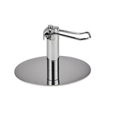 Ayala Thomas 01 P-7 Scaun de Coafor Negru cu Bază Rotundă Argintie