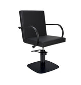 Ayala Pik C1 P-7 Scaun de Coafor Negru cu Bază Pătrată Neagră