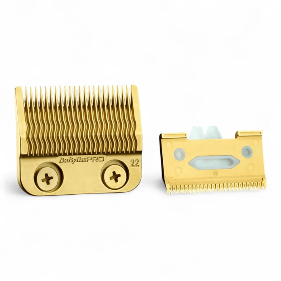 BaBylissPRO Titanium Gold – Lamă Fade Profesională 45 mm, MIM Ultra‑Precisă, Compatibilă FX