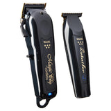 Set Barber Combo Wahl Mașină De Tuns Profesională Magic Clip Cordless + Mașină De Contur Detailer Li Negru