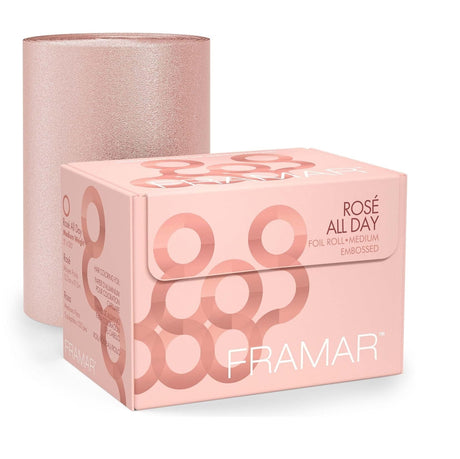 Framar Rose All Day Folie Embosată Rolă Pentru Șuvițe 97m