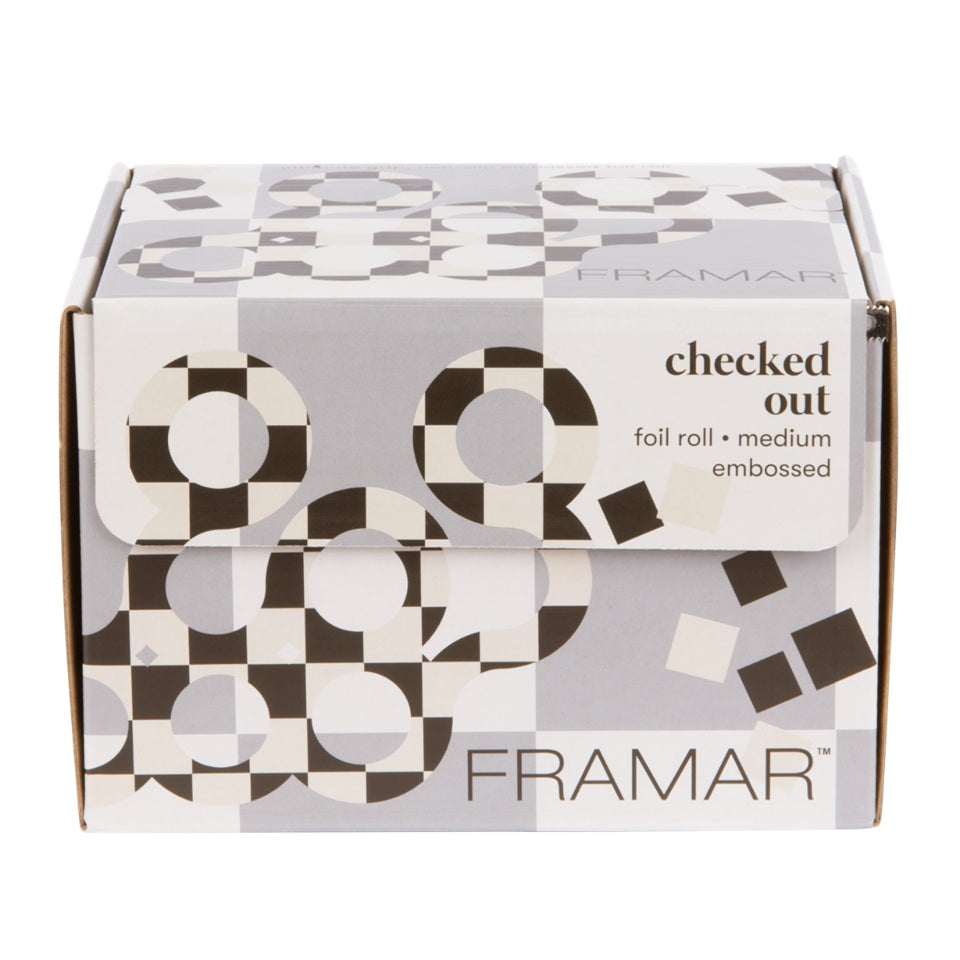 Framar Checked Out – Rolă Profesională de Folie din Aluminiu pentru Șuvițe, 12,7 cm x 97,5 m
