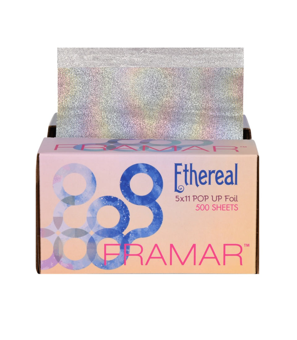 Framar Ethereal – Set 500 Folii de Aluminiu Pre‑Tăiate și Embosate pentru Șuvițe și Tehnici de Precizie