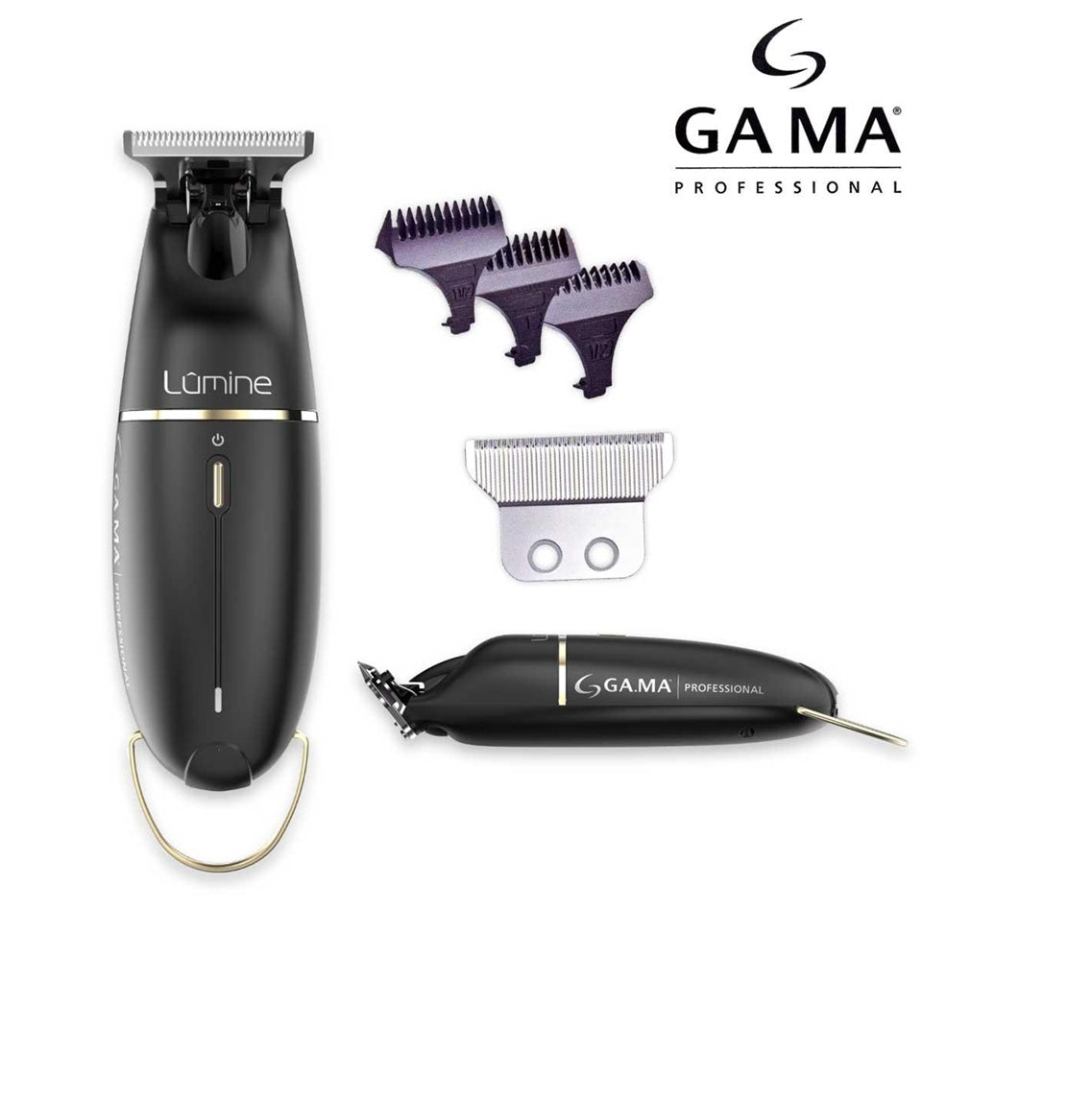 GA.MA Beetle Lumine Trimmer Profesional  – Mașină de Contur cu Lamă Pro Sinterizată, 5800 rpm, Cord/Cordless, Autonomie 90 min și Design Compact