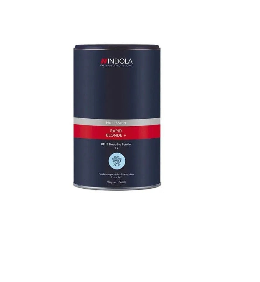 Pudră Decolorantă Albastră Cu Deschidere De Până La 8 Touri Indola Rapid Blond Blue 450gr