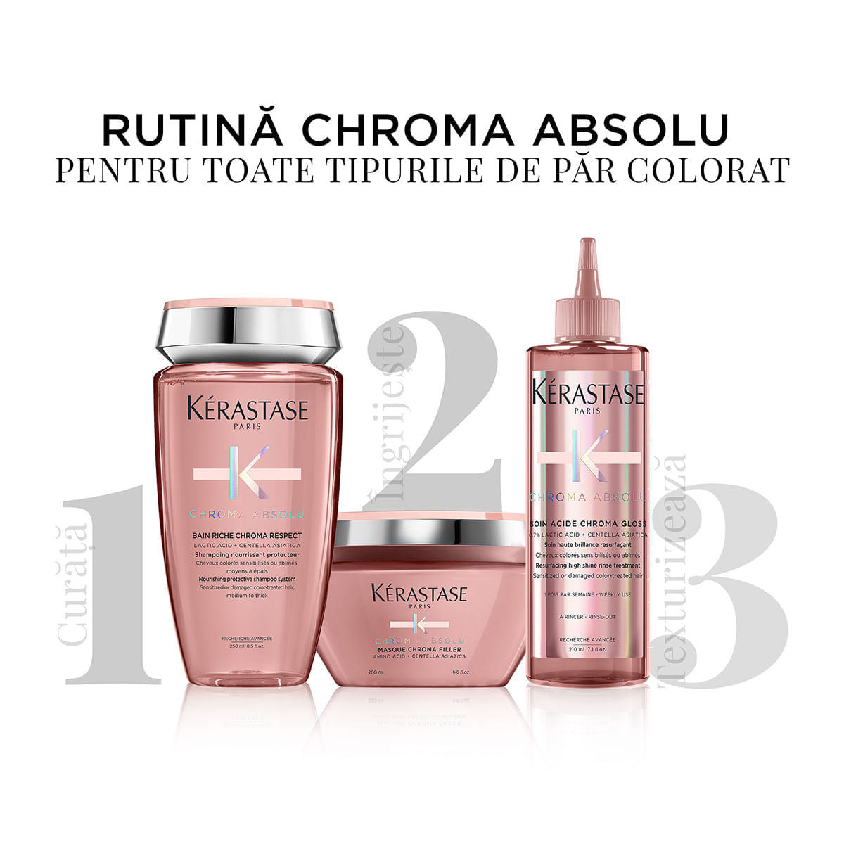 Kerastase Chroma Absolu Set Cadou Trio 2022 (Sampon 250ml+Masca 200ml+Fluid 210ml)