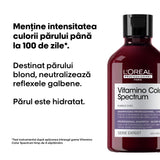 L’Oréal Professionnel Vitamino Color Spectrum Purple 300ml – Șampon Neutralizator pentru Păr Blond și Decolorat, Strălucire și Protecție a Culorii