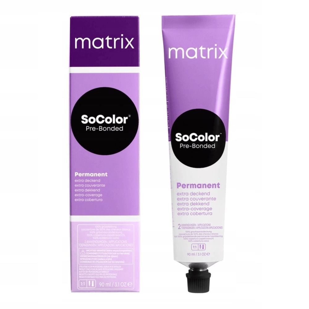 Vopsea De Păr Permanentă Cu Amoniac Pentru Acoperire Perfectă a Firelor Albe Matrix Socolor Beauty Extra Coverage 90ml