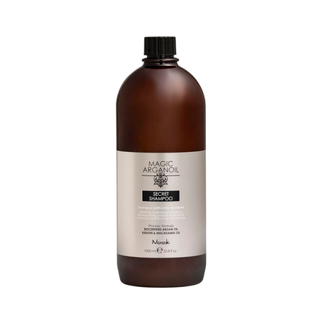 Nook Magic Arganoil Secret Shampoo: șampon hidratant pentru păr și corp, cu ulei de argan și extract de moringa. 
