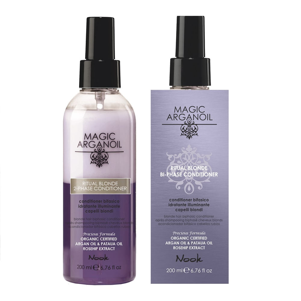 Nook Magic Argan Oil Ritual Blonde Balsam Bifazic Iluminator Pentru Păr Blond 200ml