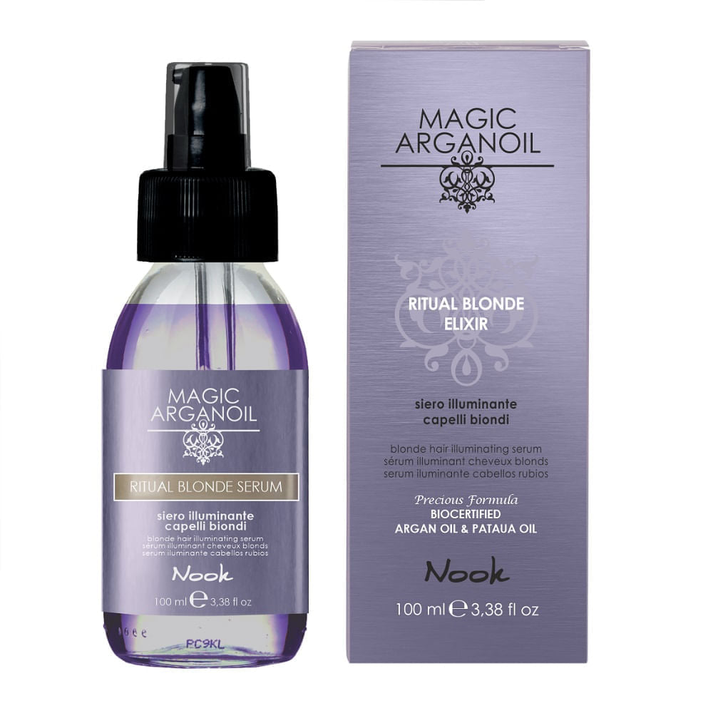 Nook Magic Argan Oil Ritual Blonde Ser Iluminator Pentru Păr Blond 100ml