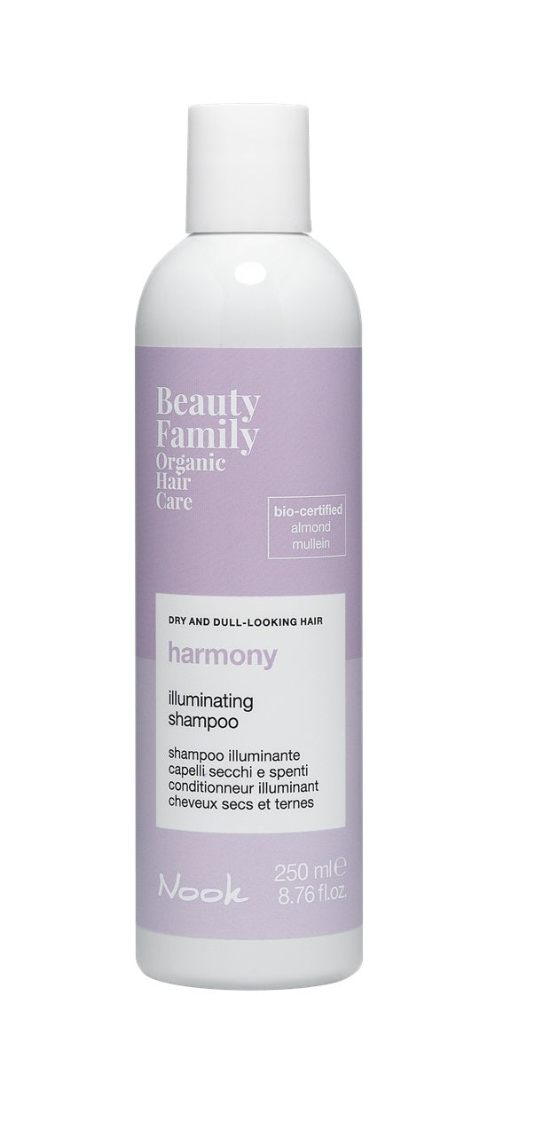 Șampon Organic Pentru Strălucirea  Părului Uscat Și Tern Nook Beauty Family Harmony Illuminating Shampoo 250ml