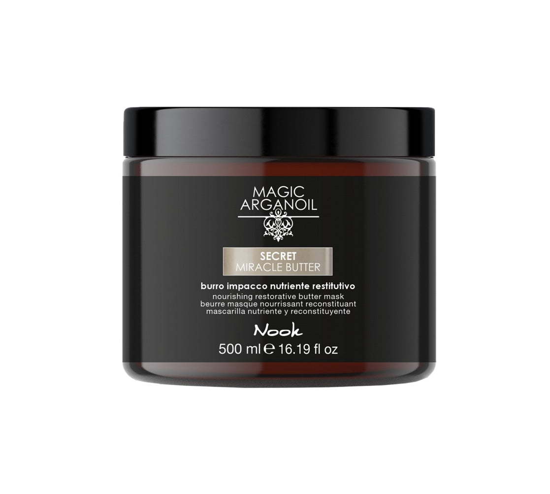 Mască Restructurantă pentru Părul Deteriorat, cu Unt de Argan și 91% Ingrediente Naturale, Nook Magic ArganOil Secret