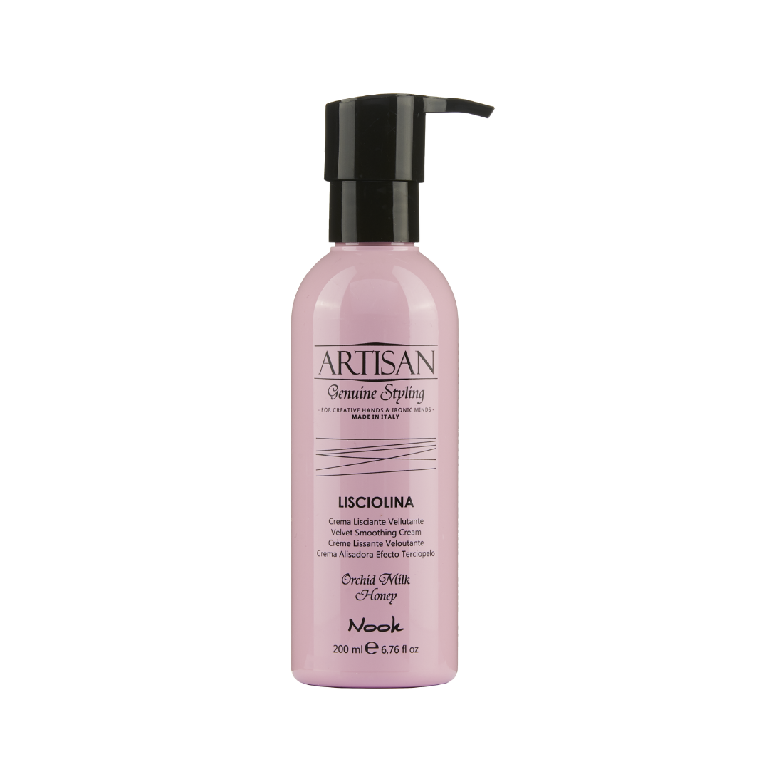 Cremă pentru Styling, cu Protecție Termică și Efect Anti-Frizz, Nook Artisan Lisciolina 200ml