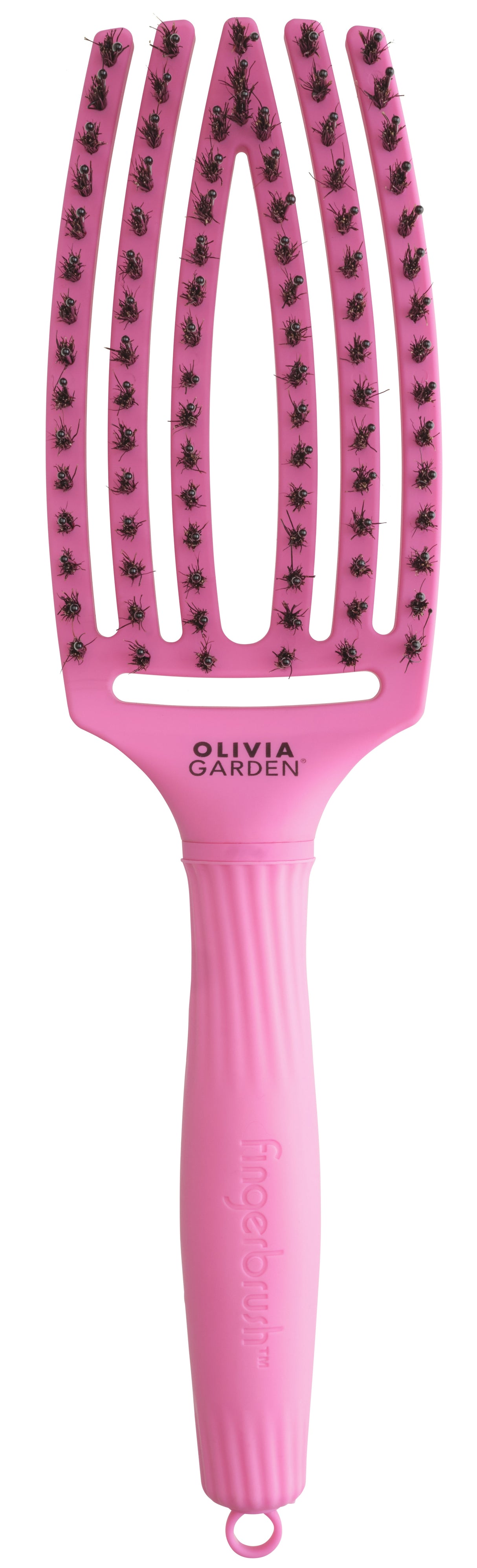 Display Cu 8 Perii Curbate Olivia Garden Fingerbrush Boar&Nylon ThinkPink 2024