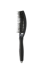 Olivia Garden FingerBrush Combo Small Full Black – Perie Profesională Antistatică pentru Descurcare și Finisaj Neted S