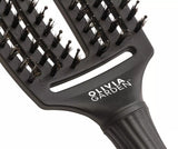 Olivia Garden FingerBrush Combo Medium Full Black – Perie Profesională Antistatică cu Peri Naturali de Mistreț și Nylon