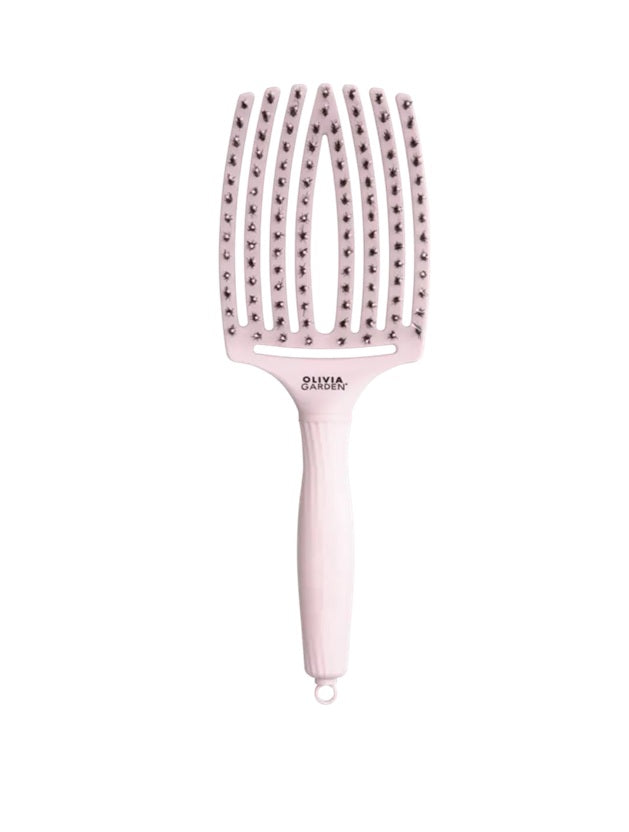 Olivia Garden FingerBrush Combo Pastel Large Pink – Perie Profesională pentru Descurcare Ușoară, Volum și Strălucire L