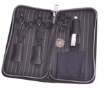 Set De Foarfeci Profesionale În Husă Olivia Garden Silkcut Pro Matt Black Foarfecă De Tuns 6.50+ Foarfecă De Filat 6.35+Husă