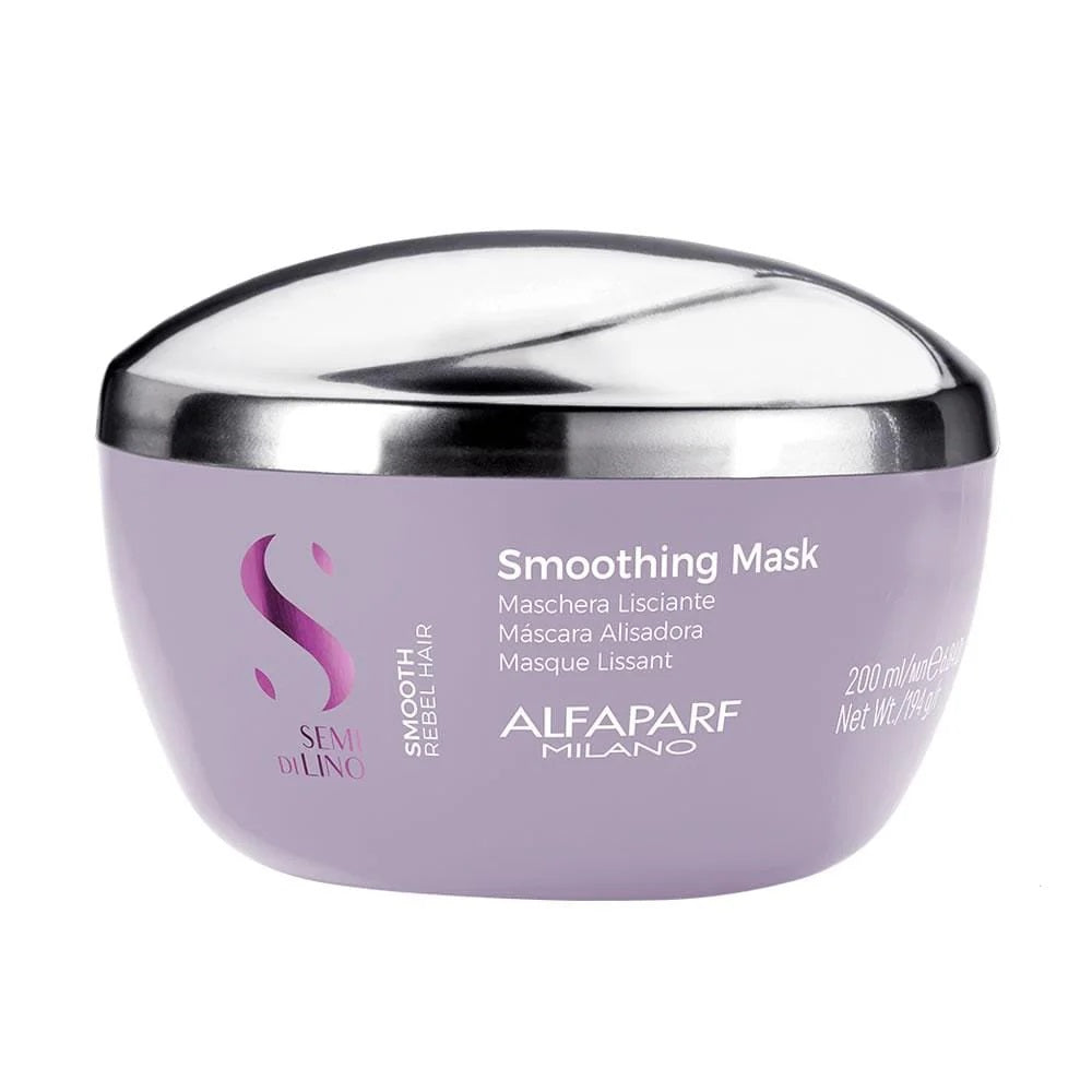 Mască Hidratantă De Netezire Pentru Păr Creț Și Rebel Alfaparf Milano Semi Di Lino Smoothing Mask