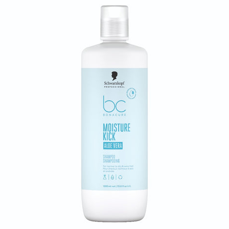 Schwarzkopf Professional Bonacure Moisture Kick – Șampon cu aloe vera și moringă pentru păr uscat