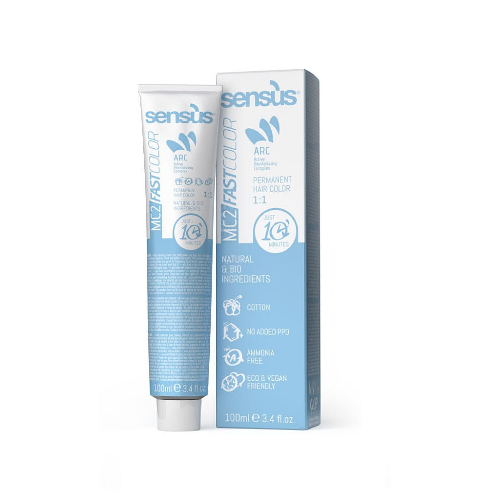 Vopsea De Păr Permanentă Fără Amoniac De 10min Sensus Mc2 Fast Color  100ml